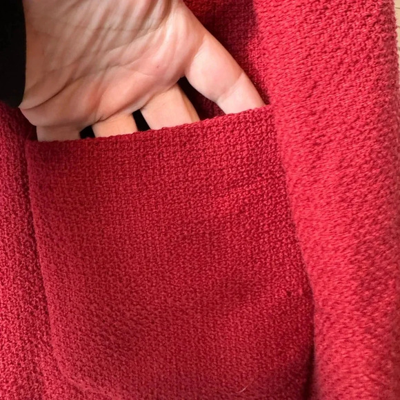 Jones New York‎ Collection Women’s Red Blazer Hidden Front Buttons Pockets 16 - Picture 3 of 8